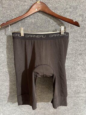 Garneau Cycling Shorts Mens XL Black Padded Chamois 8 Inseam Bike Compression